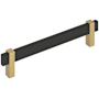 Amerock Mulino 6-5/16 Inch Center to Center Bar Cabinet Pull Matte Black / Champagne Bronze