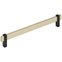 Amerock Mulino 8-13/16 Inch Center to Center Bar Cabinet Pull Golden Champagne / Matte Black
