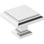 Amerock Appoint 1-1/4 Inch Square Cabinet Knob Polished Chrome