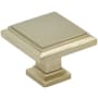 Amerock Appoint 1-1/4 Inch Square Cabinet Knob Golden Champagne