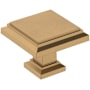 Amerock Appoint 1-1/4 Inch Square Cabinet Knob Champagne Bronze
