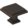 Amerock Appoint 1-1/4 Inch Square Cabinet Knob Oil Rubbed Bronze