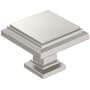 Amerock Appoint 1-1/4 Inch Square Cabinet Knob Polished Nickel