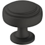Amerock Winsome 1-1/4 Inch Mushroom Cabinet Knob Matte Black
