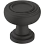 Amerock Ville 1-1/8 Inch Mushroom Cabinet Knob Matte Black
