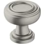 Amerock Ville 1-1/8 Inch Mushroom Cabinet Knob Satin Nickel