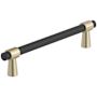 Amerock Mergence 5-1/16 Inch Center to Center Bar Cabinet Pull Matte Black / Golden Champagne