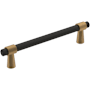 Amerock Mergence 5-1/16 Inch Center to Center Bar Cabinet Pull Matte Black / Champagne Bronze