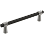 Amerock Mergence 5-1/16 Inch Center to Center Bar Cabinet Pull Matte Black / Satin Nickel