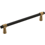 Amerock Mergence 6-5/16 Inch Center to Center Bar Cabinet Pull Matte Black / Champagne Bronze