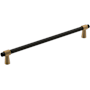 Amerock Mergence 8-13/16 Inch Center to Center Bar Cabinet Pull Matte Black / Champagne Bronze