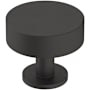 Amerock Radius 1-1/4 Inch Mushroom Cabinet Knob Matte Black