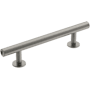 Amerock Radius 3-3/4 Inch Center to Center Bar Cabinet Pull Satin Nickel
