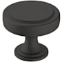 Amerock Exceed 1-3/8 Inch Mushroom Cabinet Knob Matte Black