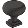 Amerock Surpass 1-1/4 Inch Mushroom Cabinet Knob Matte Black