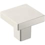 Amerock Monument 1-3/16 Inch Square Cabinet Knob Satin Nickel