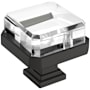 Amerock Glacio 1-3/8 Inch Square Cabinet Knob Clear / Black Bronze