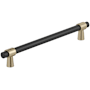 Amerock Mergence 12 Inch Center to Center Bar Cabinet Pull Matte Black / Golden Champagne