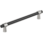 Amerock Mergence 12 Inch Center to Center Bar Cabinet Pull Matte Black / Satin Nickel