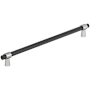 Amerock Mergence 18 Inch Center to Center Bar Cabinet Pull Matte Black / Polished Chrome