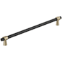 Amerock Mergence 18 Inch Center to Center Bar Cabinet Pull Matte Black / Golden Champagne