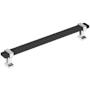 Amerock Overton 7-9/16 Inch Center to Center Bar Cabinet Pull Brushed Matte Black / Polished Chrome