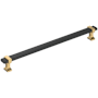 Amerock Overton 10-1/16 Inch Center to Center Bar Cabinet Pull Brushed Matte Black / Champagne Bronze