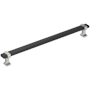 Amerock Overton 10-1/16 Inch Center to Center Bar Cabinet Pull Brushed Matte Black / Satin Nickel