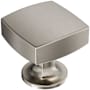 Amerock Everett 1-1/4 Inch Square Cabinet Knob Satin Nickel