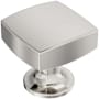 Amerock Everett 1-1/4 Inch Square Cabinet Knob Polished Nickel
