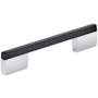 Amerock Claremont 6-5/16 Inch Center to Center Bar Cabinet Pull Polished Chrome / Matte Black