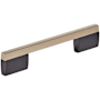 Amerock Claremont 6-5/16 Inch Center to Center Bar Cabinet Pull Matte Black / Rose Gold