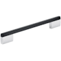 Amerock Claremont 8-13/16 Inch Center to Center Bar Cabinet Pull Polished Chrome / Matte Black