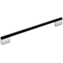 Amerock Claremont 12-5/8 Inch Center to Center Bar Cabinet Pull Polished Chrome / Matte Black