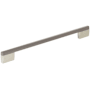 Amerock Claremont 12-5/8 Inch Center to Center Bar Cabinet Pull Silver Champagne / Brushed Black Nickel