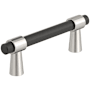 Amerock Mergence 3 Inch Center to Center Bar Cabinet Pull Matte Black / Polished Nickel
