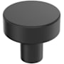 Amerock Merced 1-1/4 Inch Round Cabinet Knob Matte Black