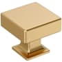 Amerock Lintel 1-1/4 Inch Square Cabinet Knob Champagne Bronze