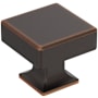 Amerock Lintel 1-1/4 Inch Square Cabinet Knob Oil Rubbed Bronze