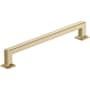 Amerock Lintel 7-9/16 Inch Center to Center Bar Cabinet Pull Golden Champagne