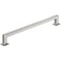 Amerock Lintel 10-1/16 Inch Center to Center Bar Cabinet Pull Satin Nickel
