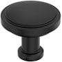 Amerock Faircrest 1-1/4 Inch Smooth Round Cabinet Knob Matte Black
