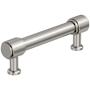 Amerock Faircrest 3-3/4 Inch Center to Center Smooth Bar Cabinet Pull Satin Nickel