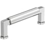 Amerock Balon 3-3/4 Inch Center to Center Smooth Handle Cabinet Pull Polished Chrome
