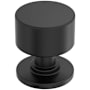 Amerock Balon 1-1/8 Inch Smooth Mushroom Cabinet Knob Matte Black
