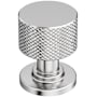 Amerock Balata 1 Inch Knurled Mushroom Cabinet Knob Polished Chrome