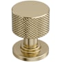 Amerock Balata 1 Inch Knurled Mushroom Cabinet Knob Golden Champagne