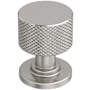Amerock Balata 1 Inch Knurled Mushroom Cabinet Knob Satin Nickel