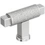 Amerock Balata 9/16 Inch Knurled Bar Cabinet Knob Polished Chrome
