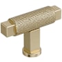 Amerock Balata 9/16 Inch Knurled Bar Cabinet Knob Golden Champagne